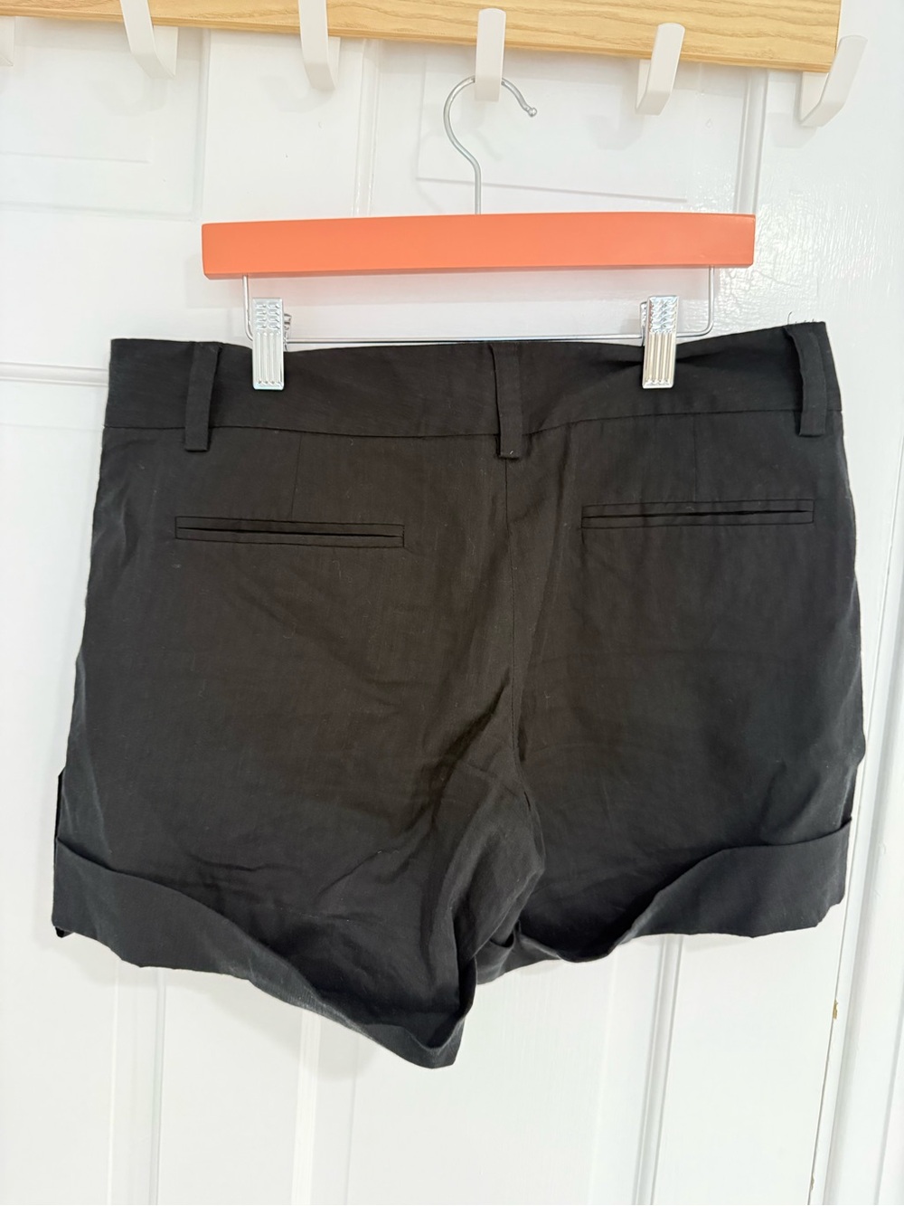 Theory Black High-Waist Cuffed Shorts - Picture 2 of 2